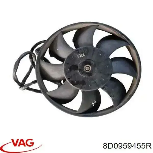 8D0959455R VAG ventilador (rodete +motor refrigeración del motor con electromotor completo)