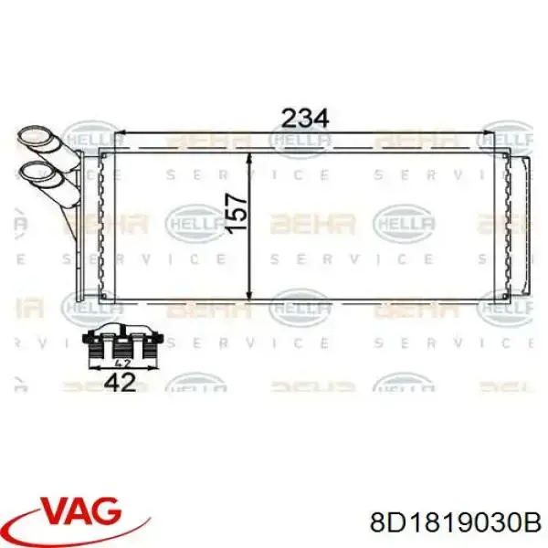 8D1819030B VAG radiador de calefacción