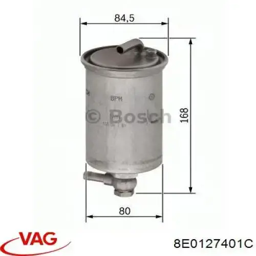 8E0127401C VAG filtro combustible