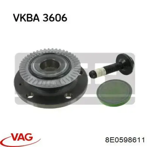 8E0598611 VAG cubo de rueda trasero