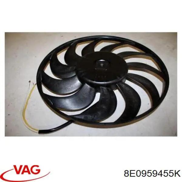 8E0959455K VAG ventilador (rodete +motor refrigeración del motor con electromotor completo)