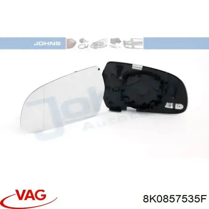 8K0857535F VAG cristal de espejo retrovisor exterior izquierdo