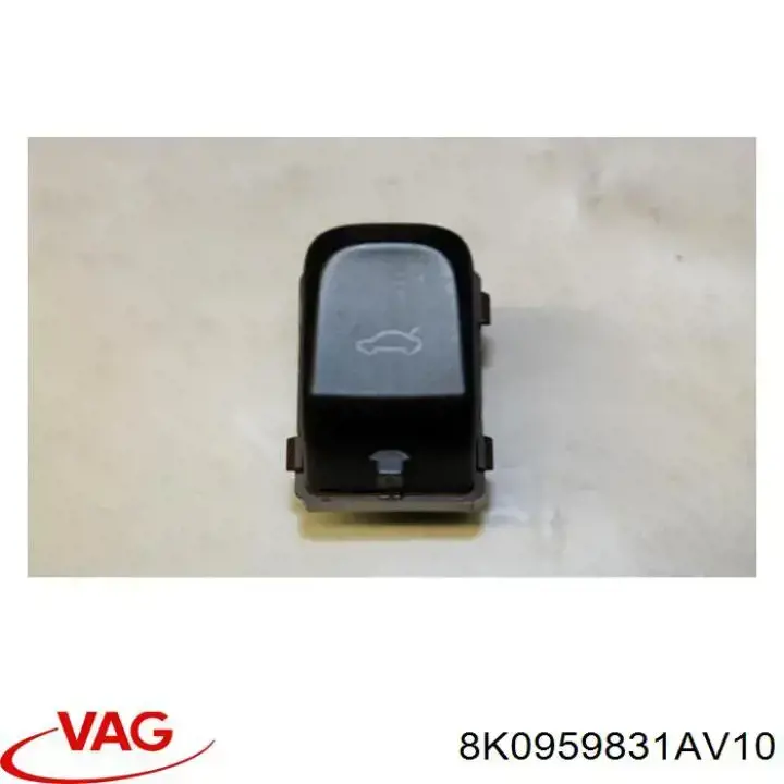 8K0959831AV10 VAG botón, interruptor, tapa de maletero.