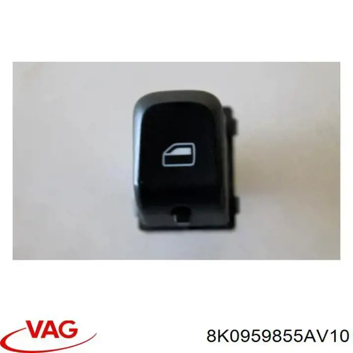 8K0959855AV10 VAG botón de encendido, motor eléctrico, elevalunas, puerta delantera derecha