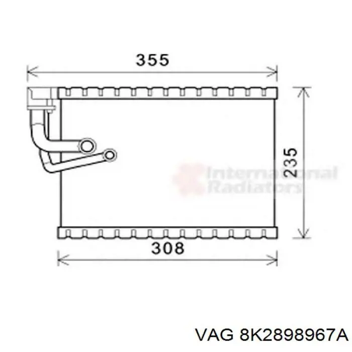 8K2898191A VAG evaporador, aire acondicionado