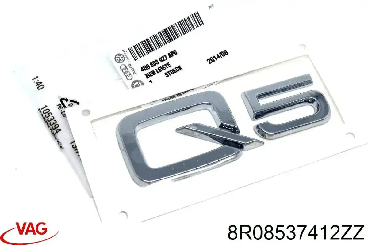 8R08537412ZZ VAG emblema de tapa de maletero