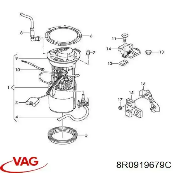 8R0919679C VAG filtro combustible