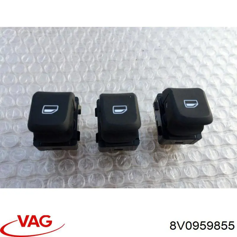 8V0959855 VAG botón de encendido, motor eléctrico, elevalunas, puerta delantera derecha