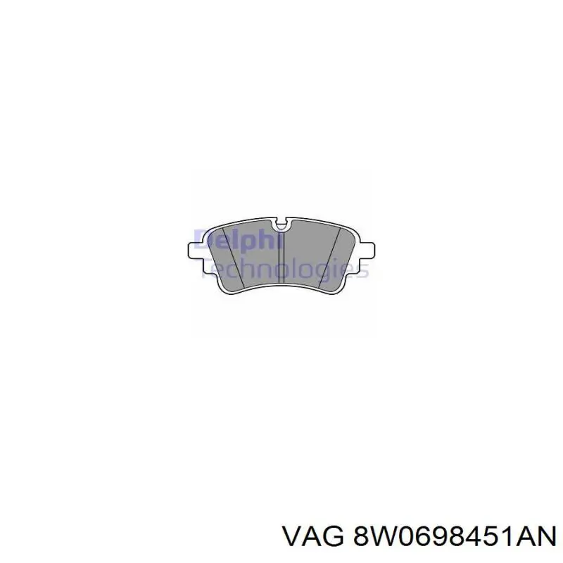 8W0698451AN VAG pastillas de freno traseras