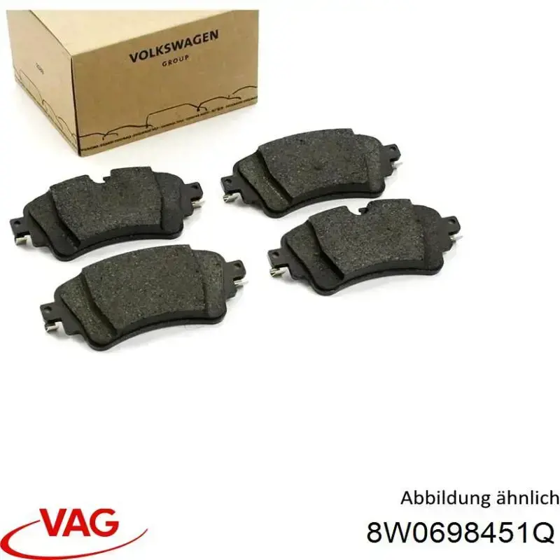 8W0698451Q VAG pastillas de freno traseras