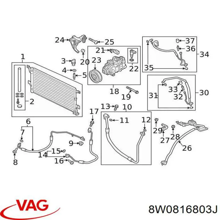  Compresor de aire acondicionado para Audi A6 4A5, C8