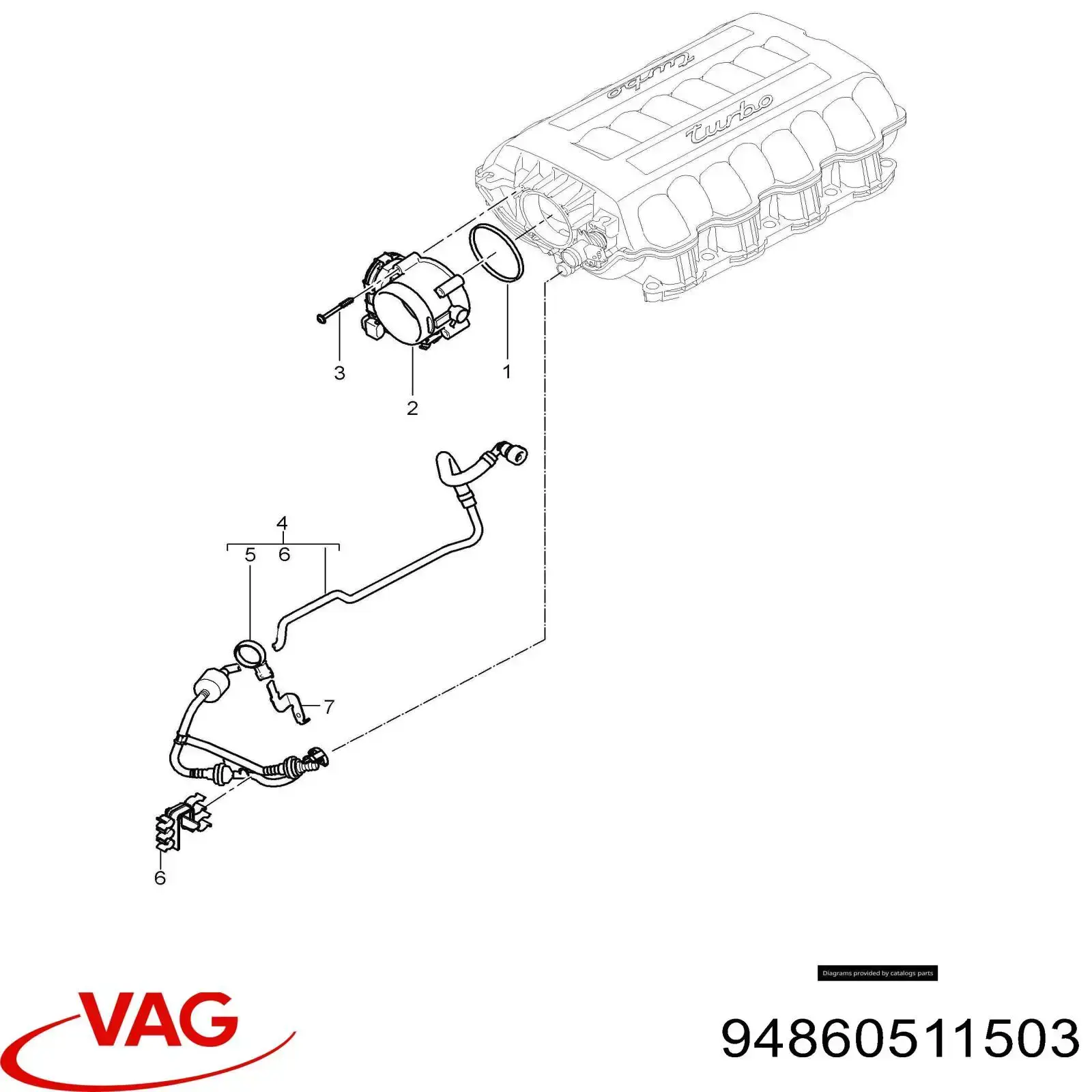 94860511503 VAG cuerpo de mariposa completo