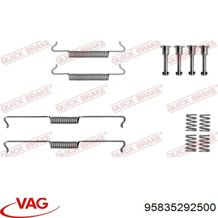 95835292500 VAG juego de zapatas de frenos, freno de estacionamiento