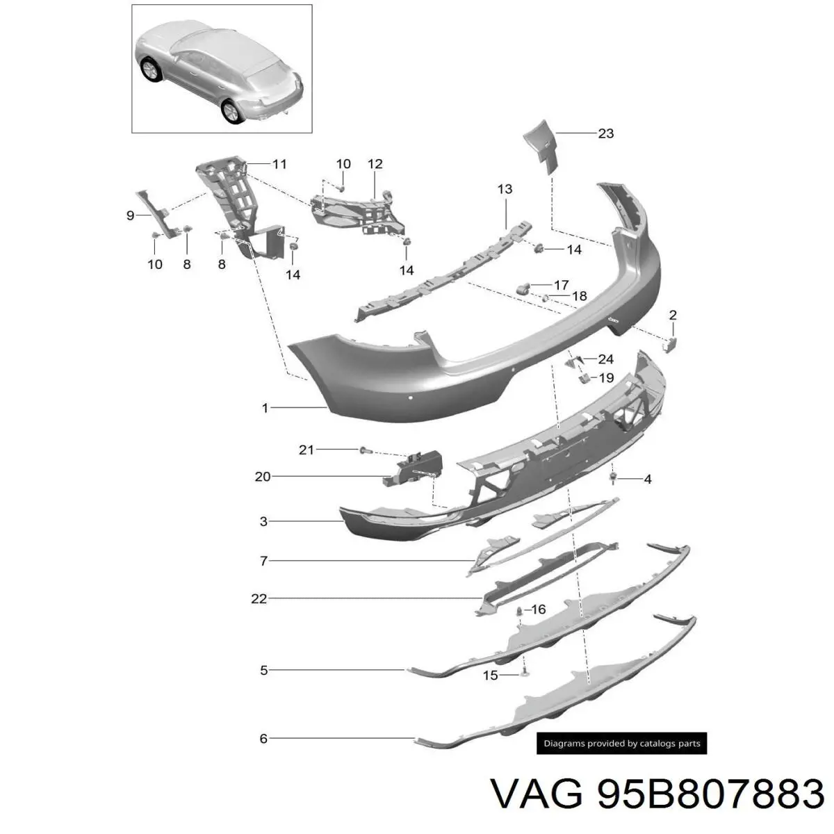 95B807883 Porsche 