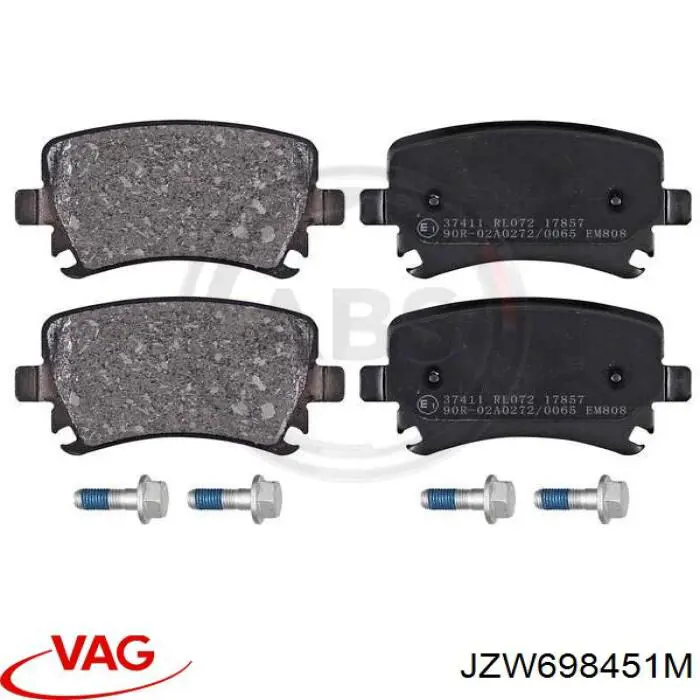 JZW698451M VAG pastillas de freno traseras