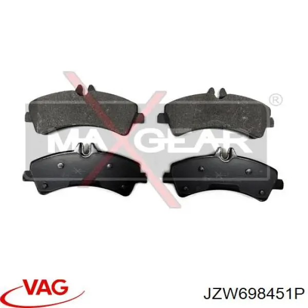 JZW698451P VAG pastillas de freno traseras