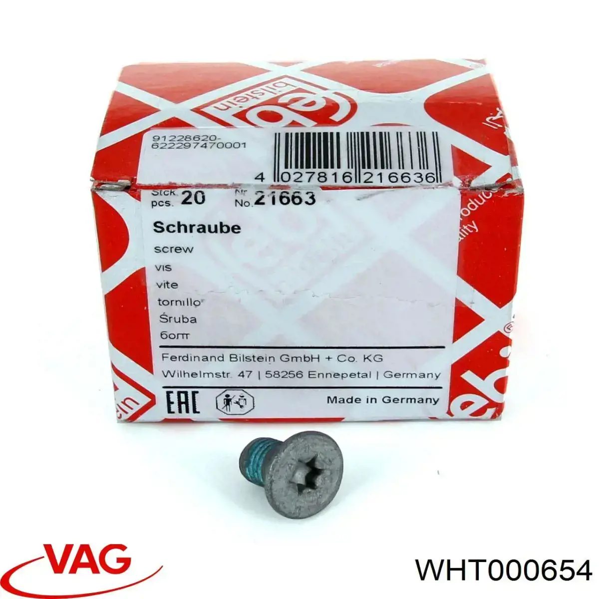 WHT000654 VAG perno de disco de freno