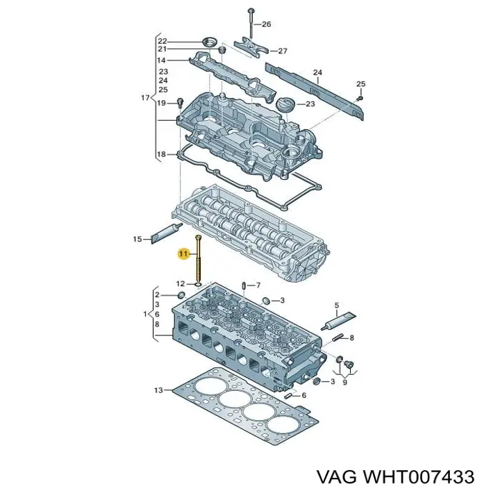  Tornillo de culata para Audi A6 4A5, C8