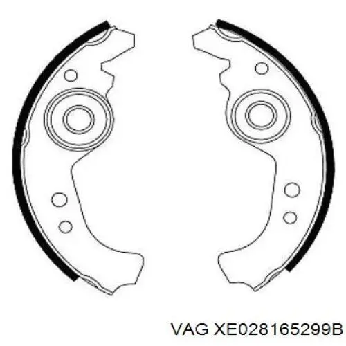 XE028165299B VAG zapatas de frenos de tambor traseras