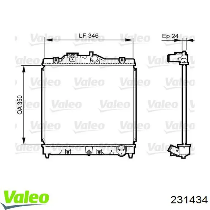 231434 VALEO radiador refrigeración del motor