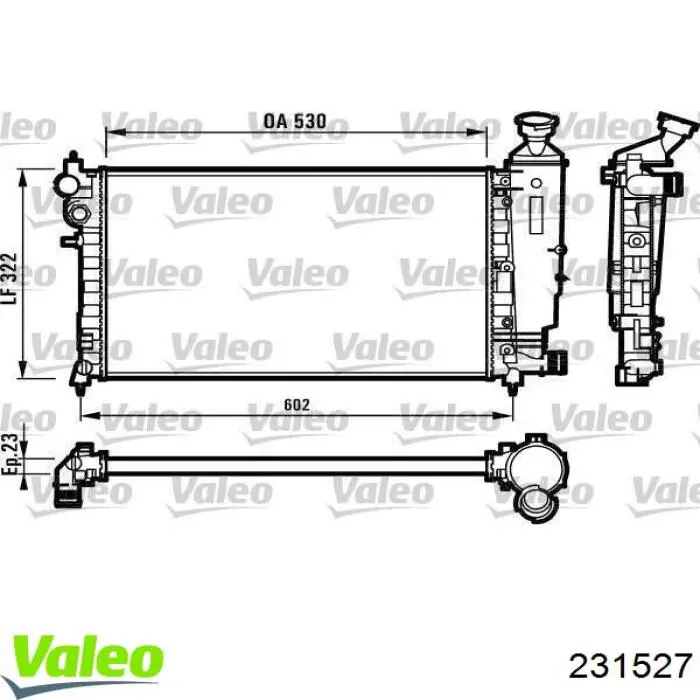 9002116 VAN Wezel radiador refrigeración del motor