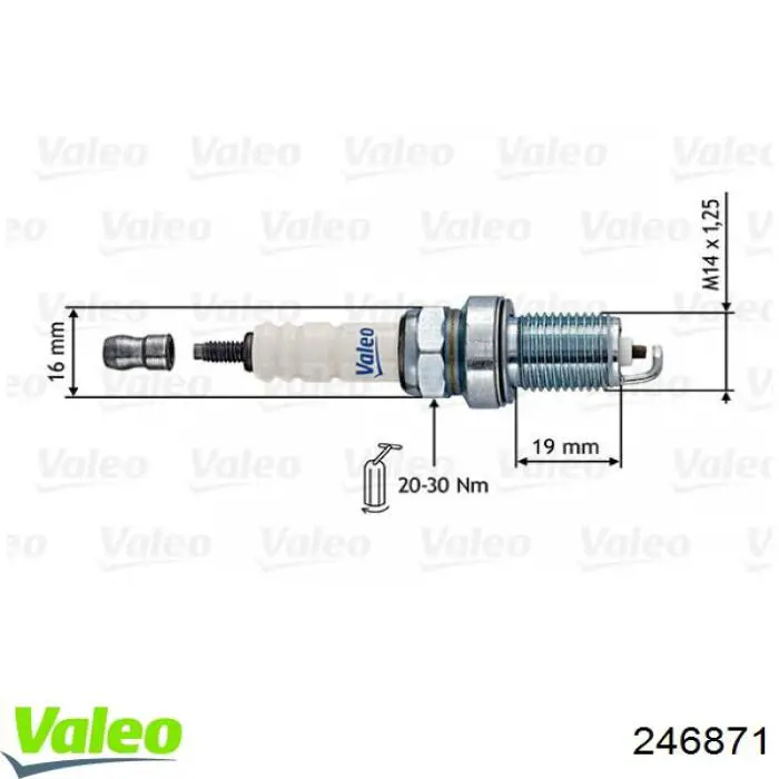 246871 VALEO bujía de encendido