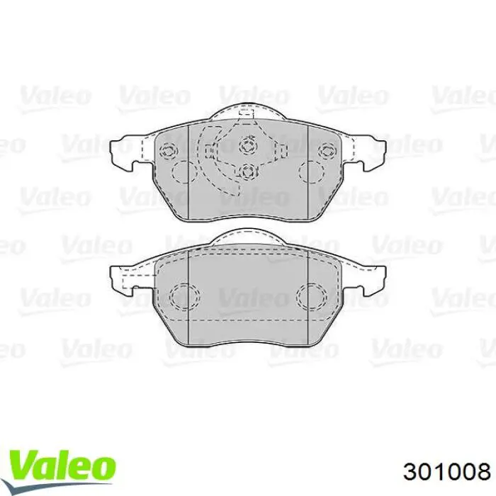 301008 VALEO pastillas de freno delanteras