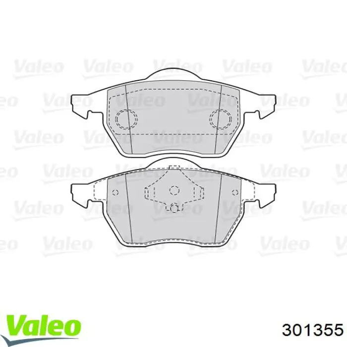 301355 VALEO pastillas de freno delanteras