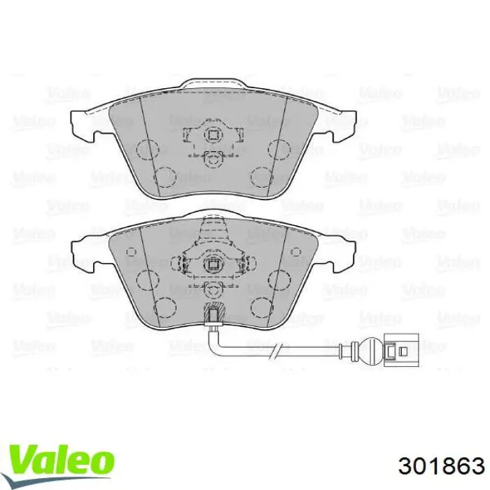 301863 VALEO pastillas de freno delanteras