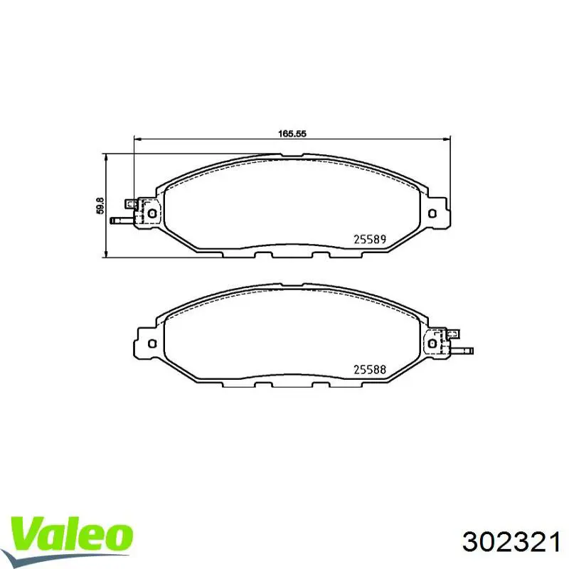 302321 VALEO pastillas de freno delanteras