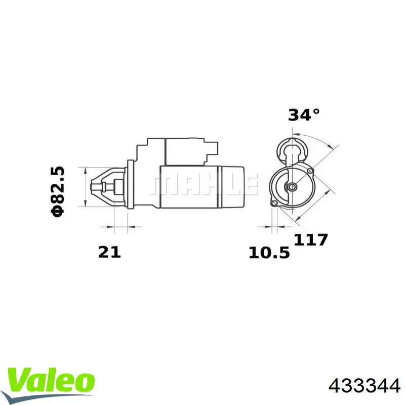 0001317025 Opel motor de arranque