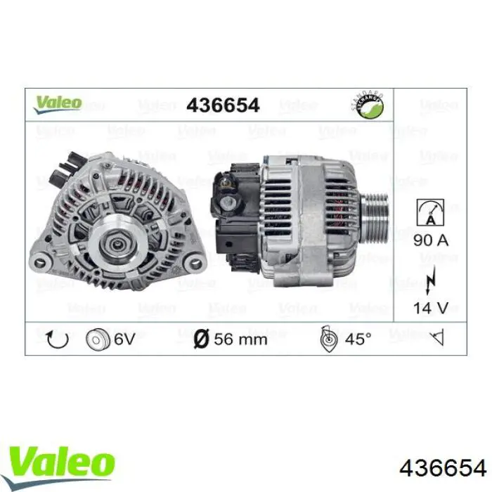 436654 VALEO alternador