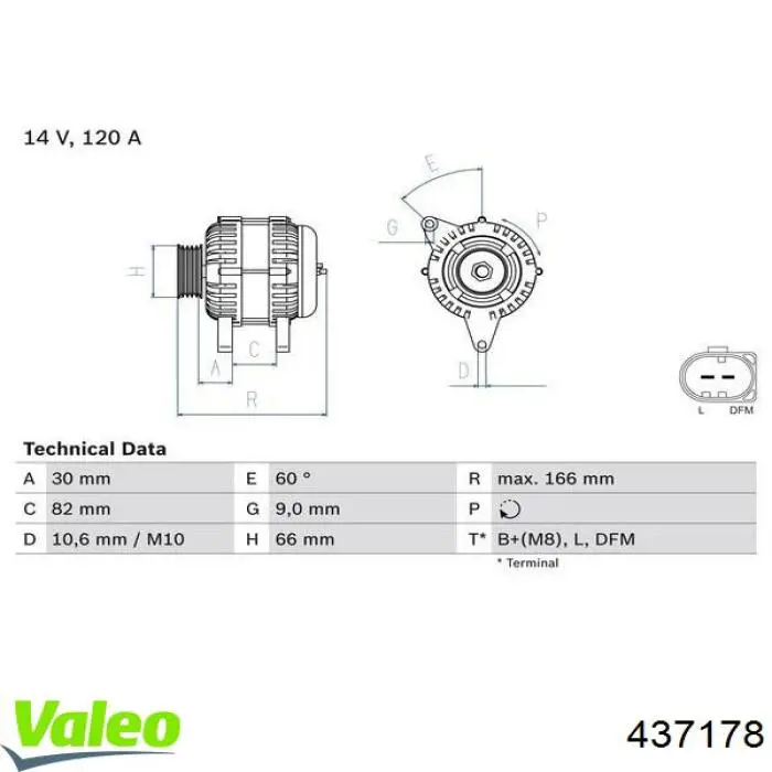 437178 VALEO alternador