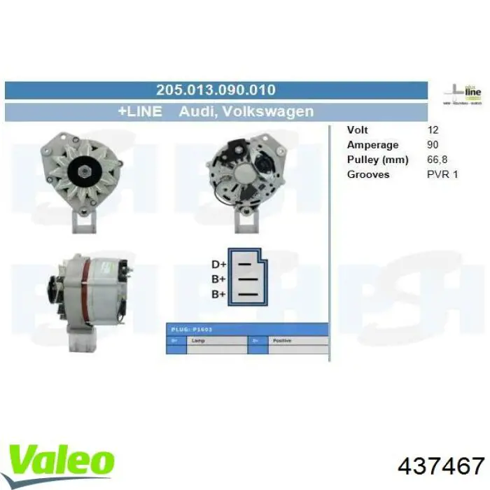 050903015BV VAG alternador