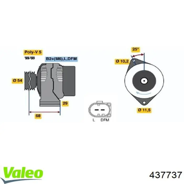 437737 VALEO alternador