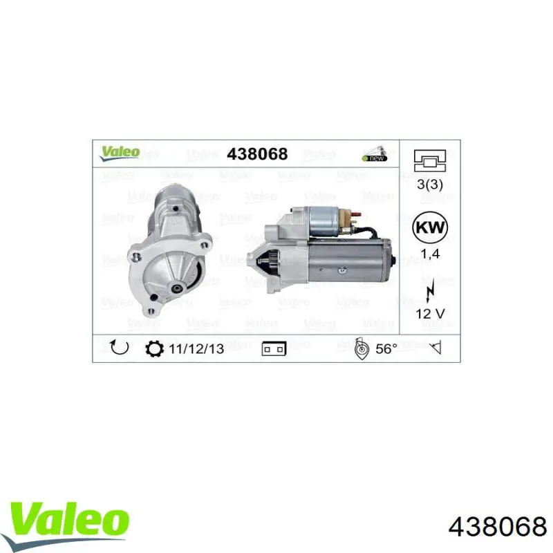 438068 VALEO motor de arranque