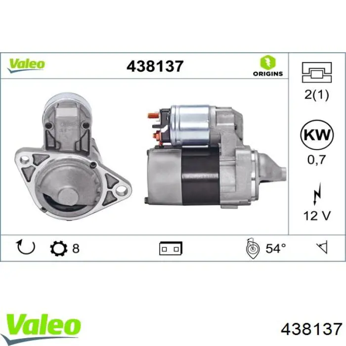 438137 VALEO motor de arranque