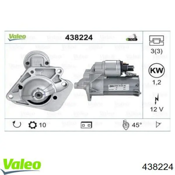 438224 VALEO motor de arranque