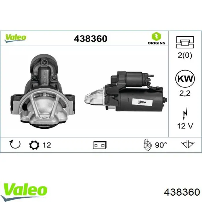 438360 VALEO motor de arranque