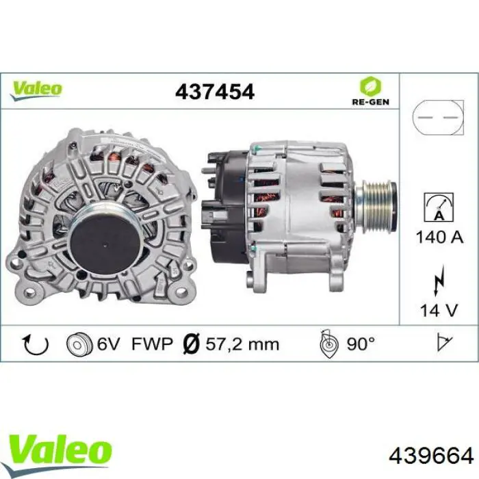 439664 VALEO alternador