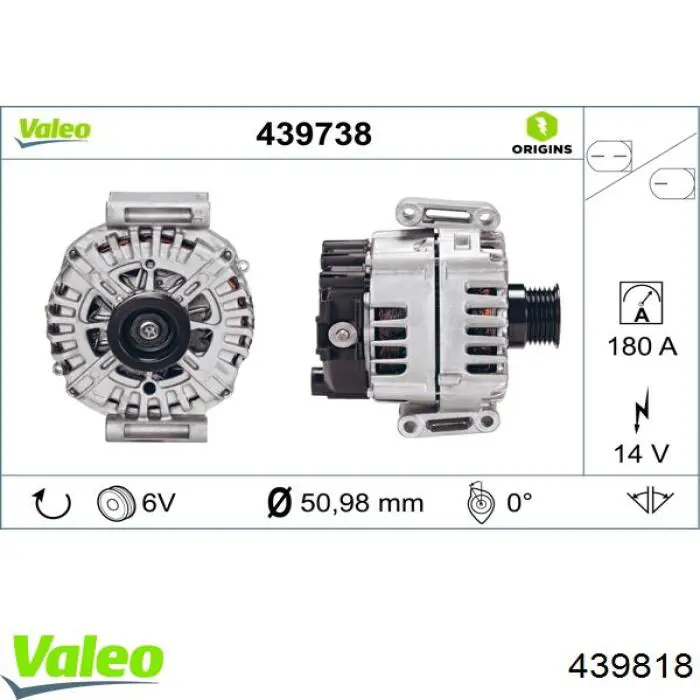 439818 VALEO alternador