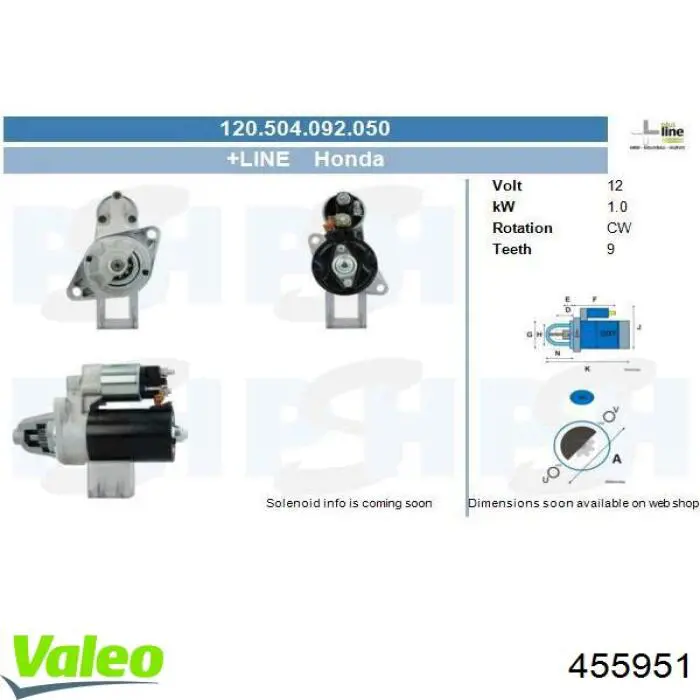 455951 VALEO motor de arranque