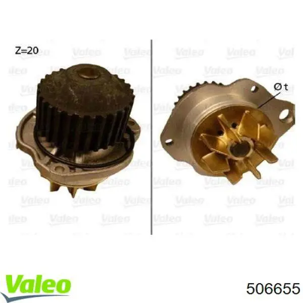 506655 VALEO bomba de agua