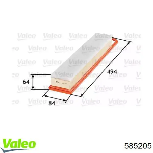 585205 VALEO filtro de aire