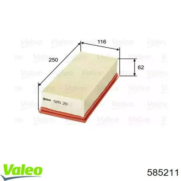 585211 VALEO filtro de aire