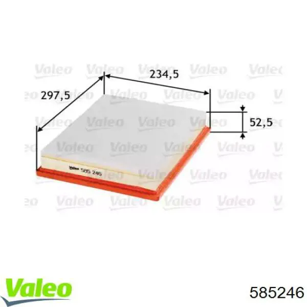 585246 VALEO filtro de aire