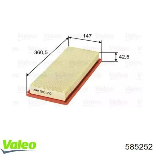 585252 VALEO filtro de aire