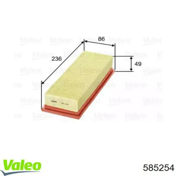 585254 VALEO filtro de aire