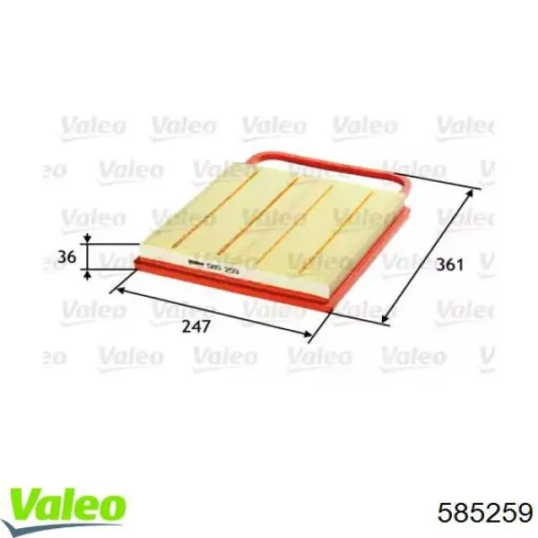 585259 VALEO filtro de aire