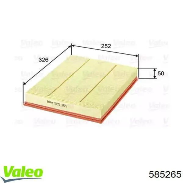 585265 VALEO filtro de aire